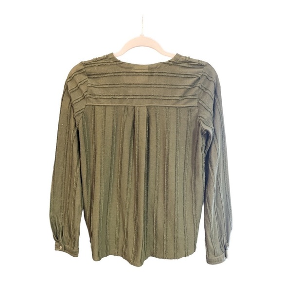 Maeve by Anthropologie Audre Textured Faux Wrap Blouse Size Small MN1 - Picture 3 of 4